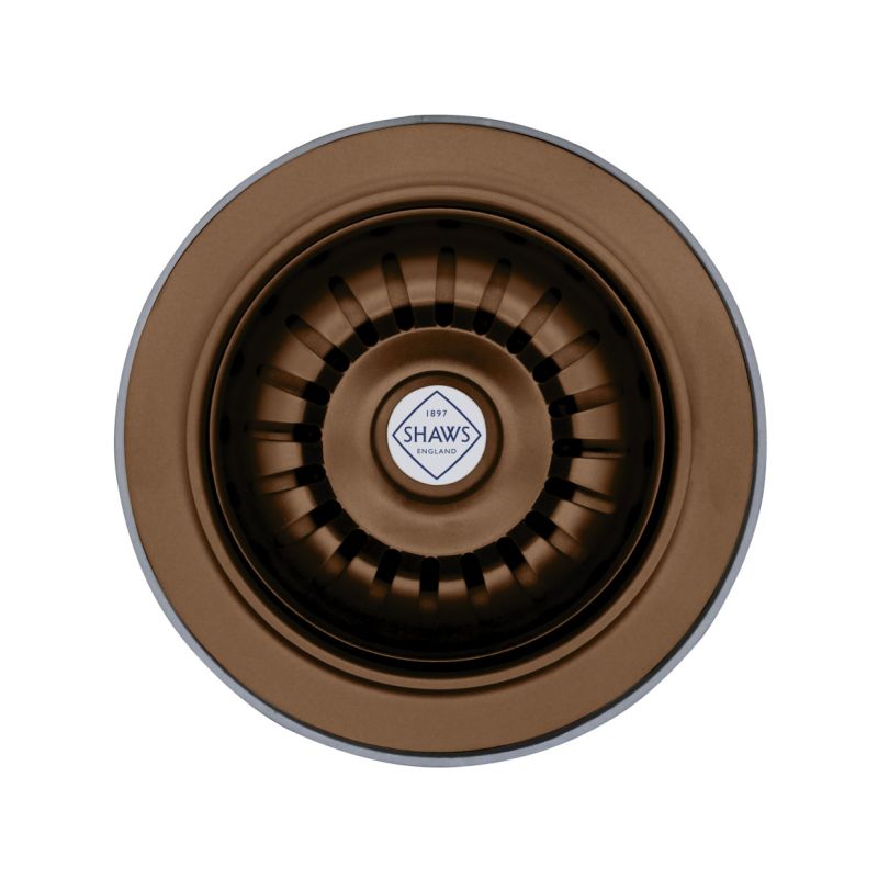 Shaws of Darwen 90mm English Bronze Basket Strainer Waste