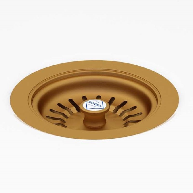 Shaws of Darwen 90mm Aged Brass Basket Strainer Waste Shaws of Darwen 90mm Aged Brass Basket Strainer Waste