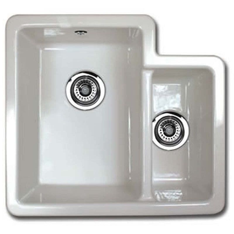 Shaws of Darwen Brindle 600mm 1.5 Bowl Sink White Shaws of Darwen Brindle 600mm 1.5 Bowl Sink White