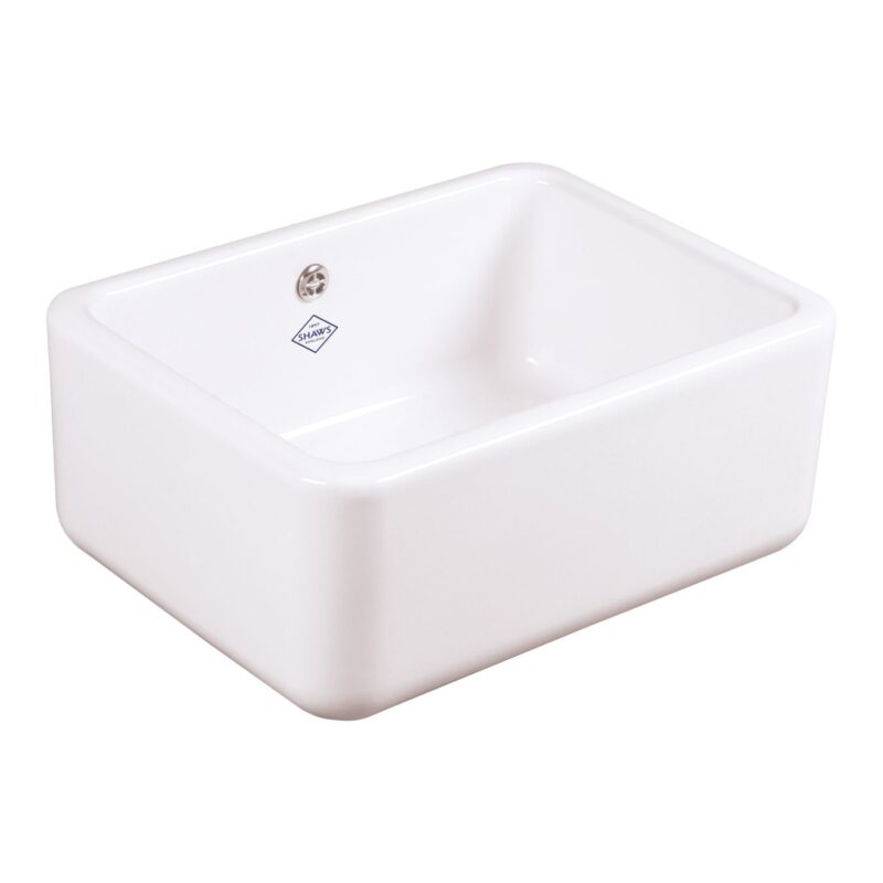 Shaws of Darwen Classic Butler 600mm Single Bowl Ceramic Sink White Shaws of Darwen Classic Butler 600mm Single Bowl Ceramic Sink White