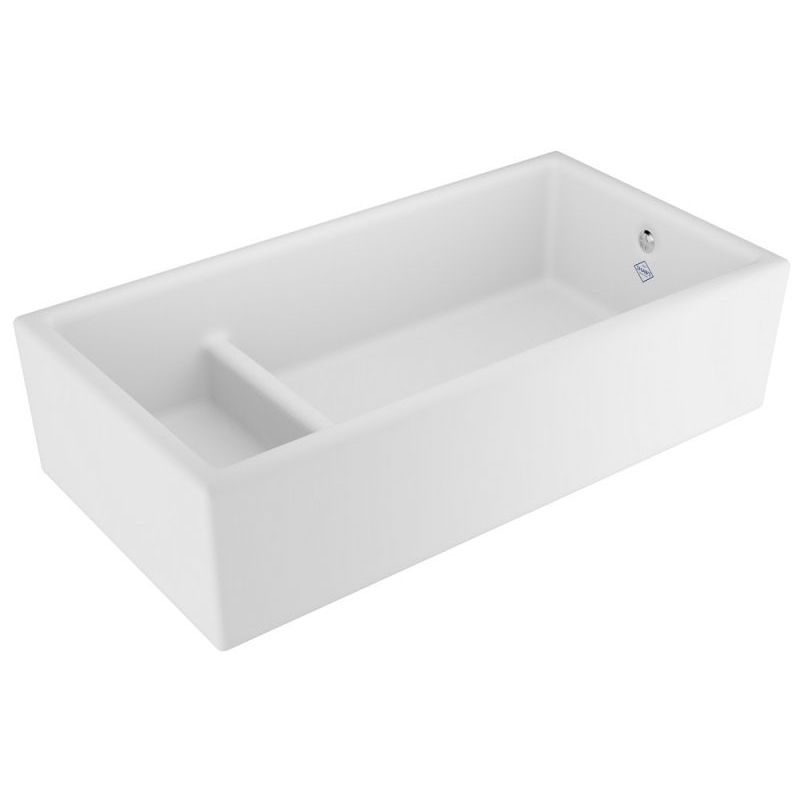 Shaws of Darwen Hawkshaw 900mm Double Bowl Ceramic Sink White Shaws of Darwen Hawkshaw 900mm Double Bowl Ceramic Sink White