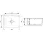 Shaws of Darwen Classic Inset 600mm Ceramic Sink White