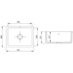 Shaws of Darwen Classic Inset 760mm Ceramic Sink White