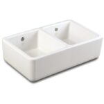 Shaws of Darwen Classic Double Bowl 800mm Ceramic Sink White