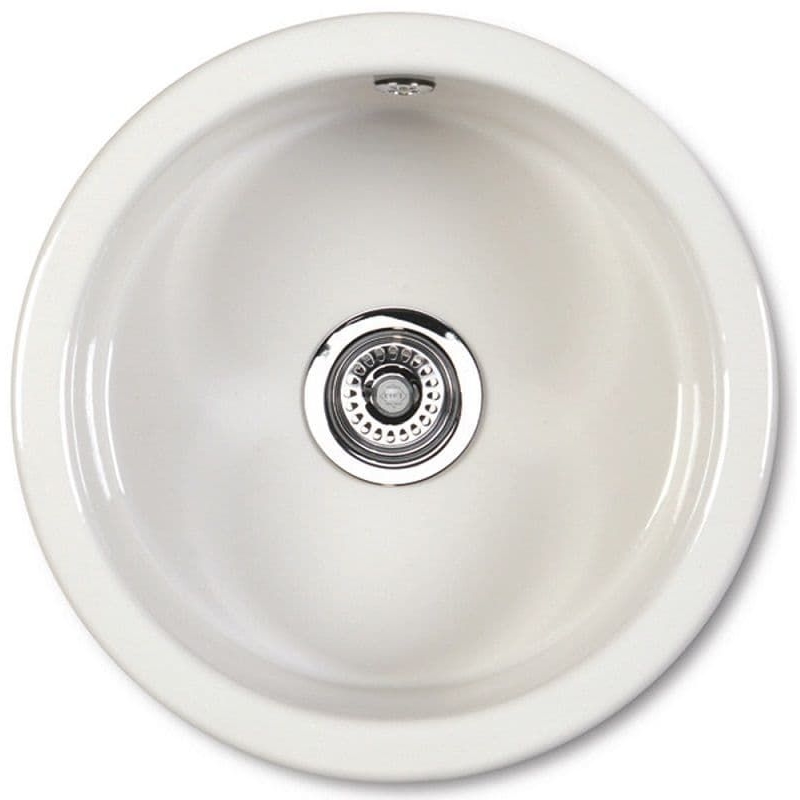 Shaws of Darwen Classic Round Bowl Inset Ceramic Sink White Shaws of Darwen Classic Round Bowl Inset Ceramic Sink White