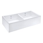 Shaws of Darwen Classic Shaker Double Bowl 1000mm Ceramic Sink White