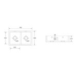 Shaws of Darwen Shaker Double Bowl 800mm Ceramic Sink White