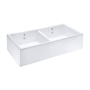 Shaws of Darwen Classic Shaker Double 900mm Ceramic Sink White