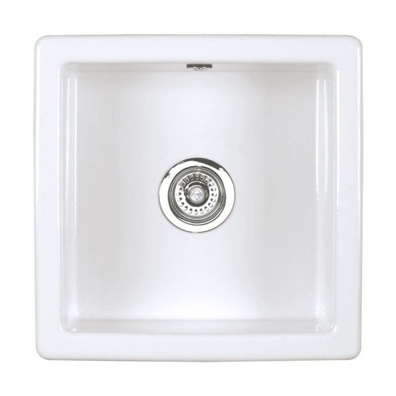 Shaws of Darwen Classic Square Ceramic Sink White