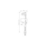 Siamp 30992310 99T Telescopic Delayed Action Bottom Inlet Fill Valve 1/2" Brass Tail