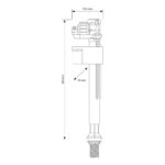 Siamp 30996007 99B Compact Bottom Inlet Fill Valve 1/2" Plastic Tail