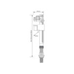 Siamp 30998010 99T Telescopic Bottom Inlet Fill Valve 1/2" Plastic Tail