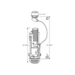 Siamp 32500210 Optima 50 Dual Flush Valve & Button with Cable, 1 1/2" & 2" Outlet