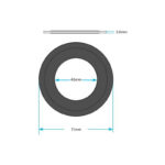 Siamp 34490509 Optima 49 & 50 Flush Valve Outlet Seal