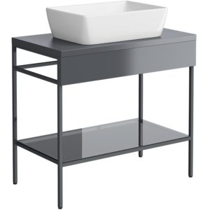 Synergy Berg 800mm Grey Floor Mounted Console Unit