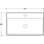 Synergy Berg 800mm 1 Tap Hole Basin & Click Clack Waste
