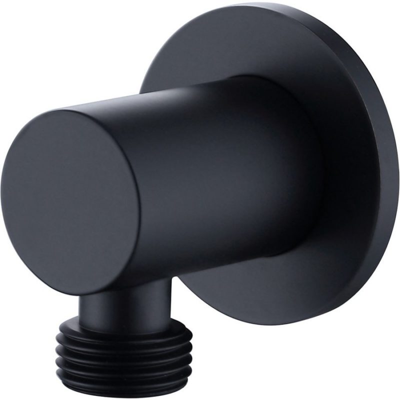 Synergy Round Black Outlet Elbow