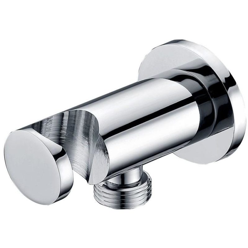 Synergy Round Chrome Wall Outlet Bracket