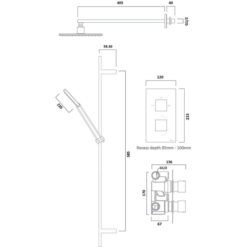 Tavistock Index Concealed Dual Function Shower System