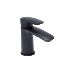 Tavistock Avid Black Basin Mixer Tap with Click Waste