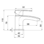 Tavistock Avid Mini Basin Mixer Tap with Click Waste