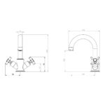 Tavistock Cheltenham Basin Mixer with Click Waste