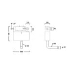 Tavistock Apex Slimline Concealed Cistern & Round Flush Button