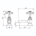 Tavistock Varsity Traditional Basin Taps