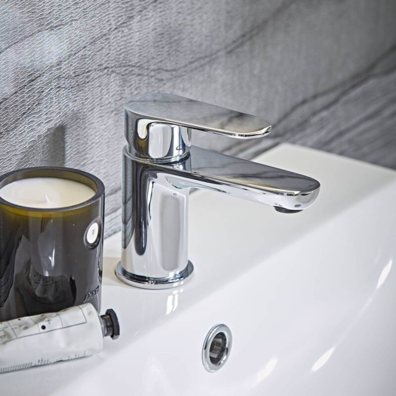 Tavistock Zero Mini Basin Mixer Tap with Click Waste