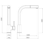 Trisen Adria Single Lever Kitchen Mixer Tap Chrome