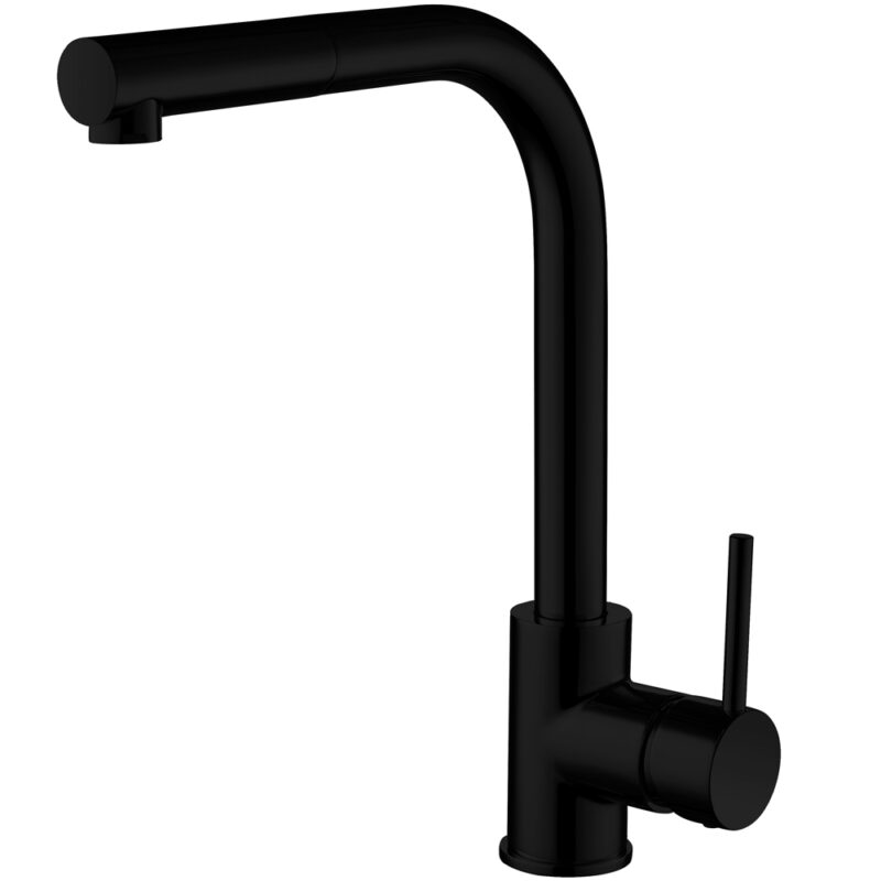 Trisen Era Pull Out Single Lever Kitchen Mixer Tap Black