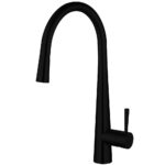 Trisen Jema Pull Out Single Lever Kitchen Mixer Tap Black