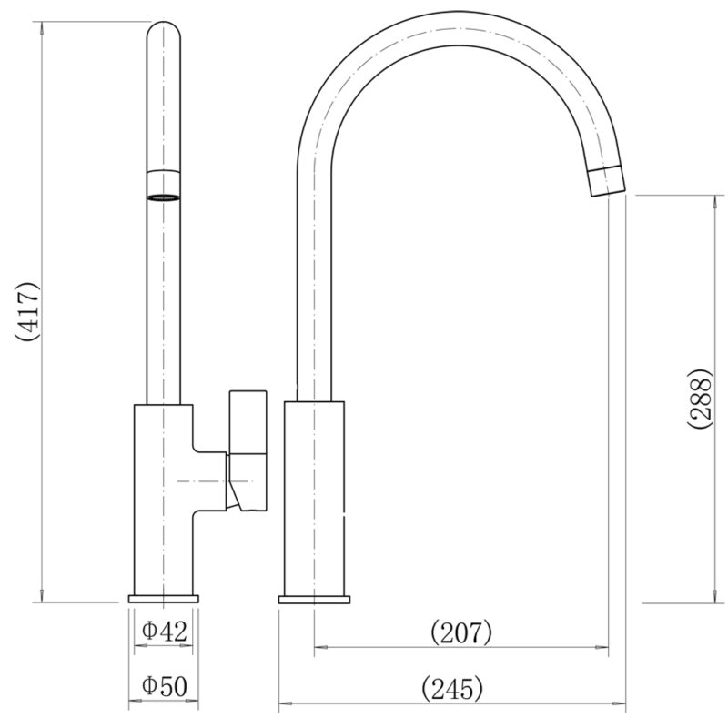 Trisen Fonta Single Lever Kitchen Mixer Tap