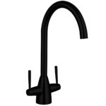Trisen Roune Two Handle Kitchen Mixer Tap Black