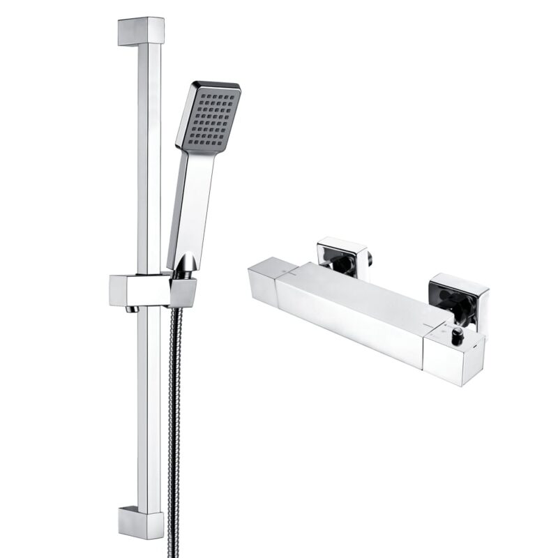 Trisen Piron Square Exposed Bar Valve Shower Set
