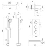 Trisen Nalor Concealed Thermostatic Shower Set
