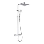 Trisen Chrome Thermostatic Bar Shower Valve & Rigid Riser Kit