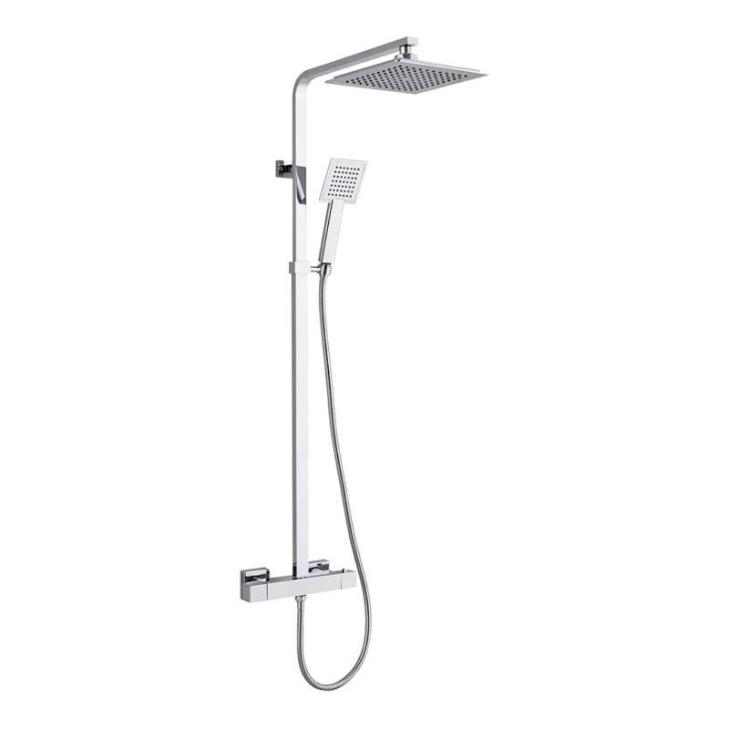 Trisen Chrome Thermostatic Bar Shower Valve & Rigid Riser Kit Trisen Chrome Thermostatic Bar Shower Valve & Rigid Riser Kit