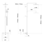 Trisen Chrome Thermostatic Bar Shower Valve & Rigid Riser Kit