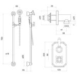 Trisen Sterma Traditional Concealed Thermostatic Shower Set