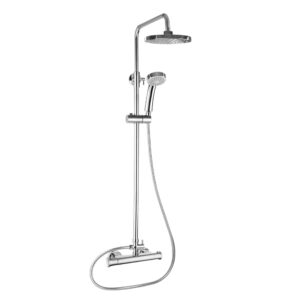 Trisen Harik 2 Round Exposed Thermostatic Shower Set Chrome