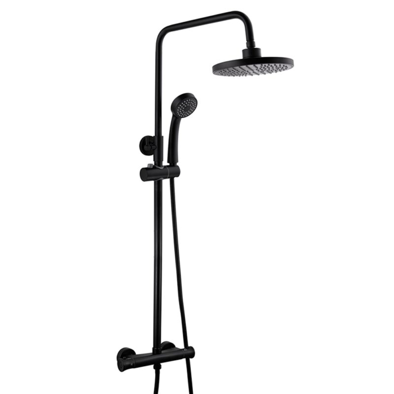 Trisen Harik 2 Round Exposed Thermo Shower Set Black