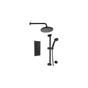 Trisen Nalor Black Concealed Thermostatic Shower Set