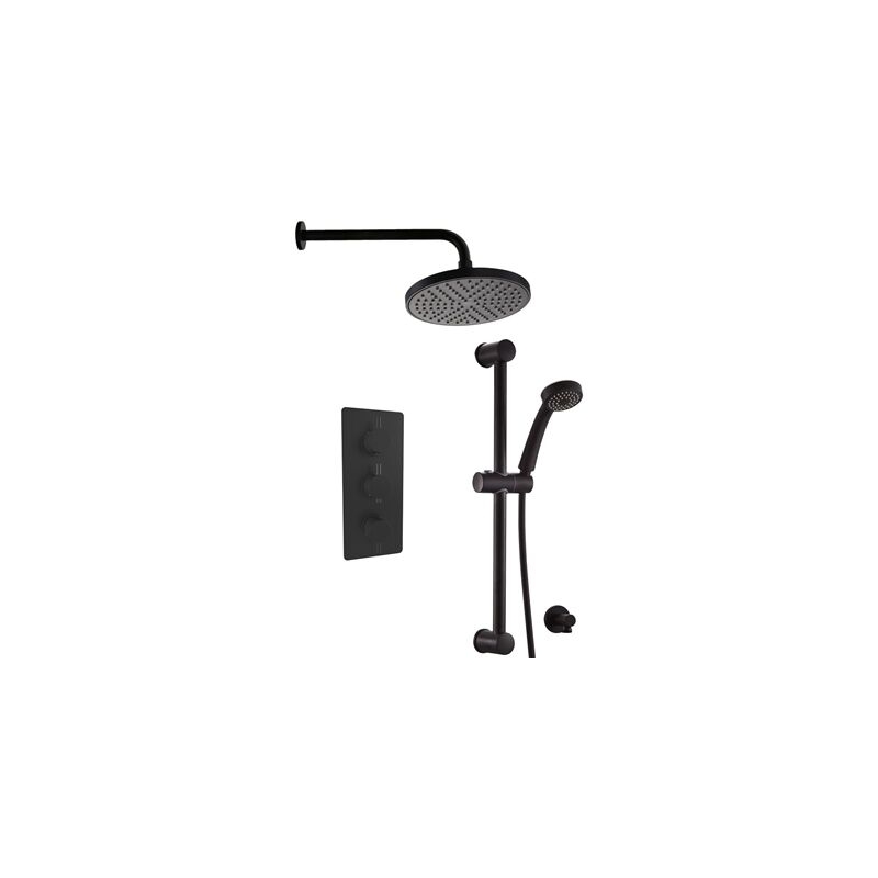 Trisen Nalor Black Concealed Thermostatic Shower Set Trisen Nalor Black Concealed Thermostatic Shower Set