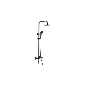 Trisen Verdura Black Bar Shower with Rigid Riser & Handset