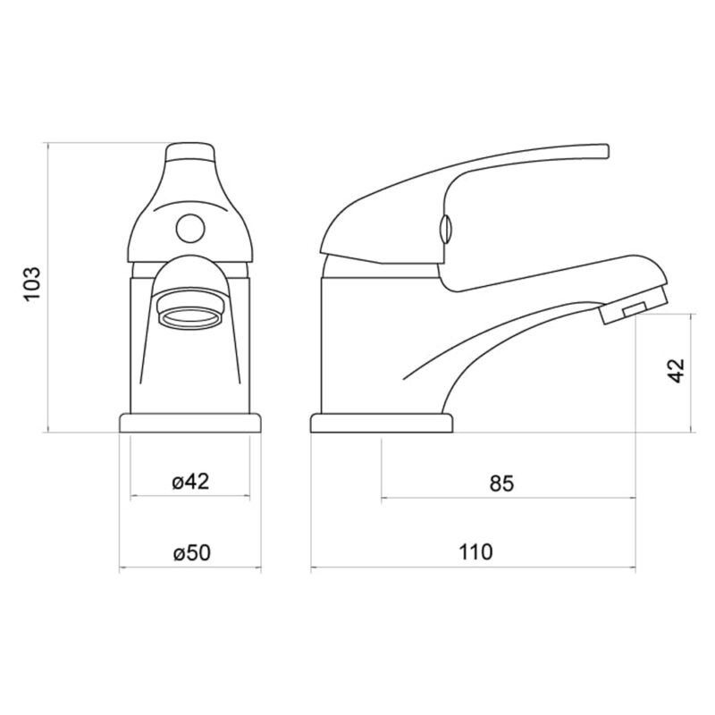Trisen Ailsa Mini Mono Basin Mixer Tap
