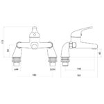 Trisen Ailsa Bath Shower Mixer Tap with Kit