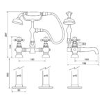 Trisen Formby Chrome Floor Mounted Bath Shower Mixer