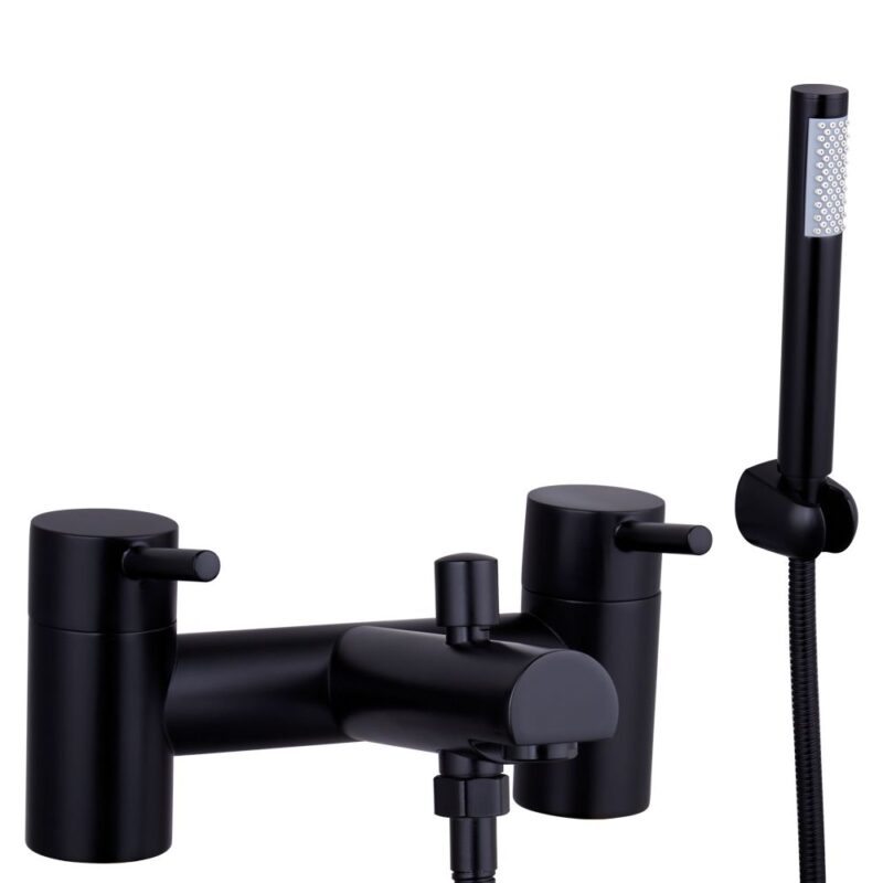 Trisen Lewes Bath Shower Mixer Tap & Kit Black Trisen Lewes Bath Shower Mixer Tap & Kit Black