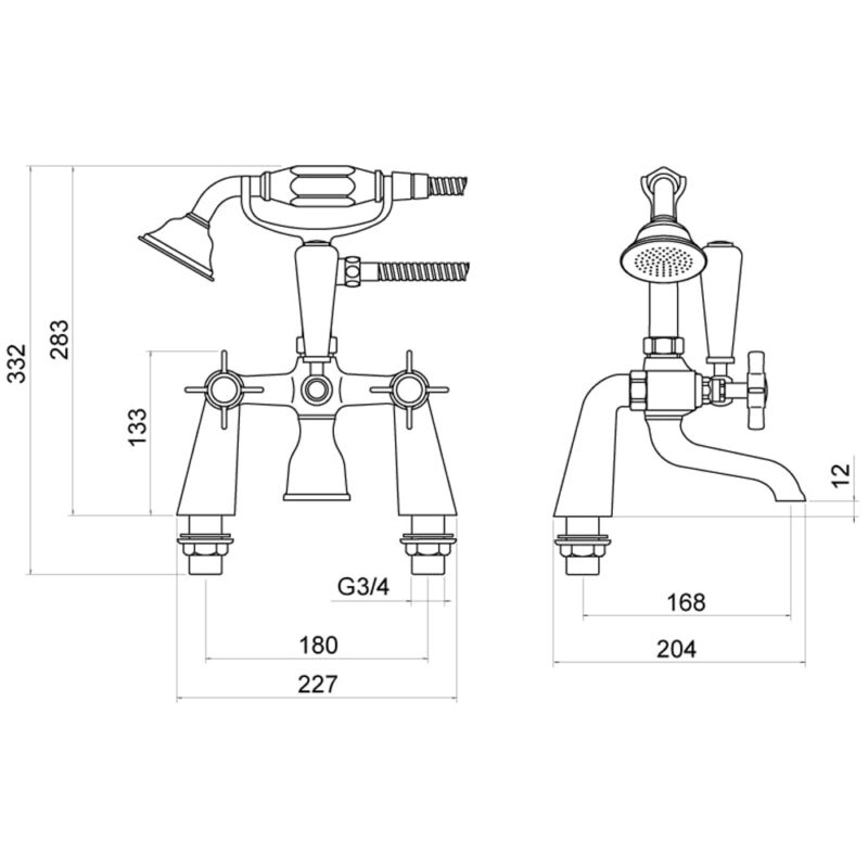 Trisen Wisley Bath Shower Mixer Tap & Kit